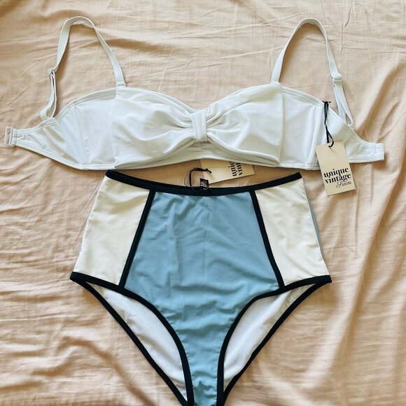 NWT Unique Vintage Bow Bikini Set - Picture 3 of 6
